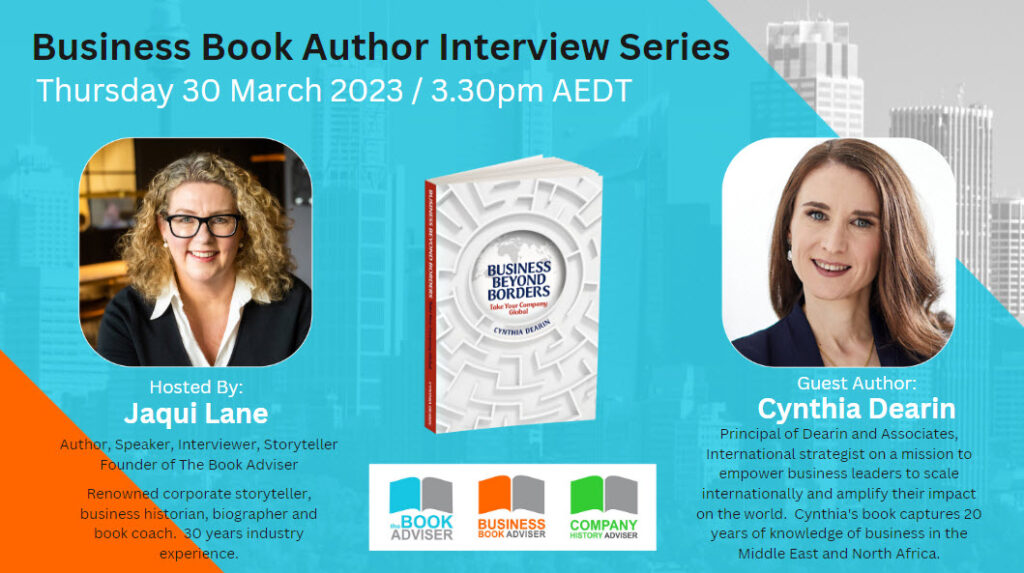 The Book Adviser Author Interview Series with Cynthia Dearin